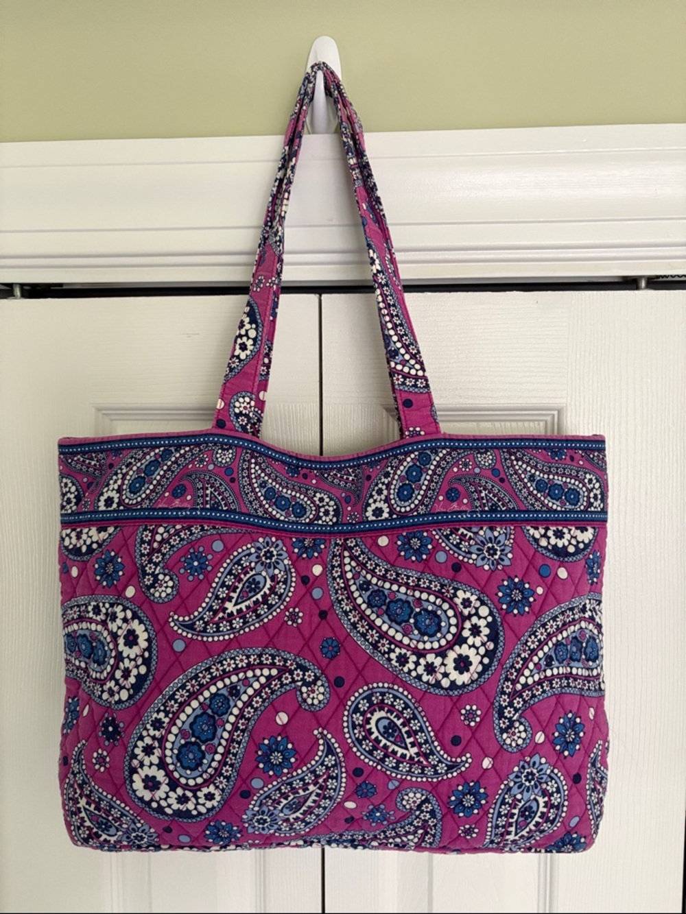 Vera Bradley Boysenberry Pink & Purple Shoulder Tote Bag Preowned